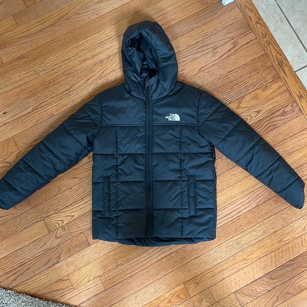 North face reversible puffer winter jacket. Black.